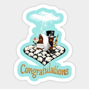 Wedding Day Congratulations Gift Sticker